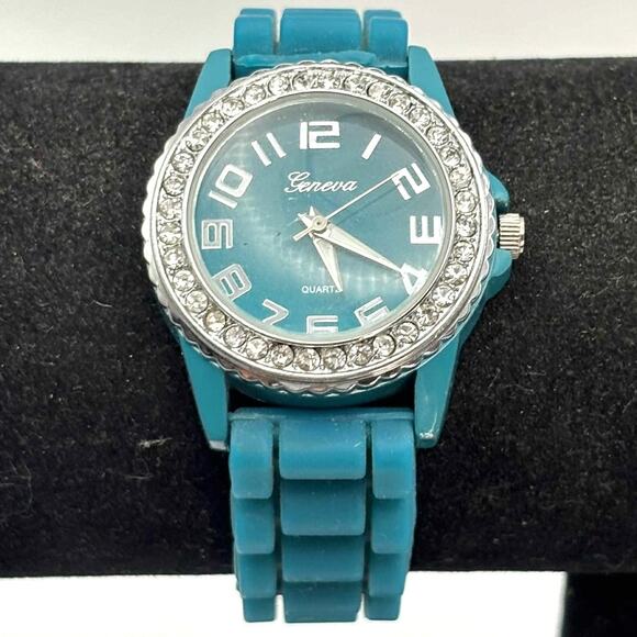 Blue Crystal Geneva Watch - Picture 1 of 4